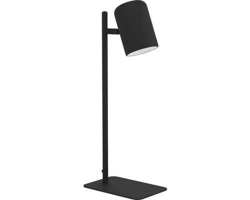 Lampe de table noire avec abat-jour réglable