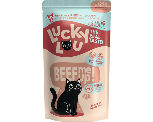 Pâtée pour chats LuckyLou volaille et bœuf 125 g