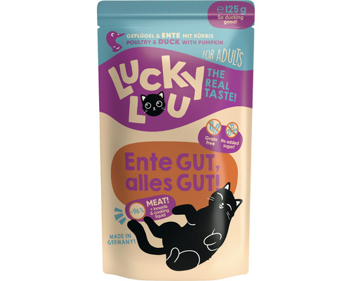 Pâtée pour chats LuckyLou Adult volaille et canard 125 g