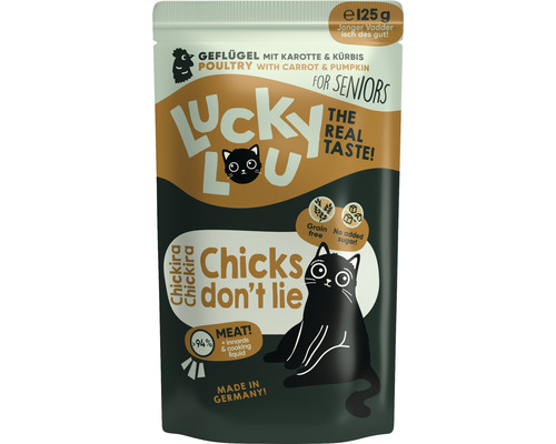 Pâtée pour chats LuckyLou Senior volaille 125 g