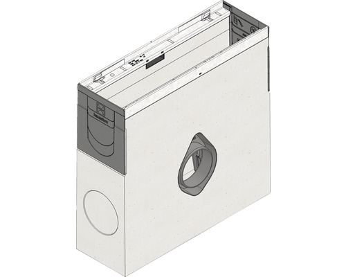 Hauraton Faserfix KS 100 Einlaufkasten mit verzinkter Stahlzargen und Kunststoff Eimer 500 x 160 x 500 mm