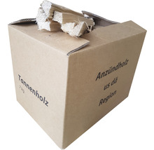Anzündholz aus Tannenholz in einer 7 Kilogramm Box