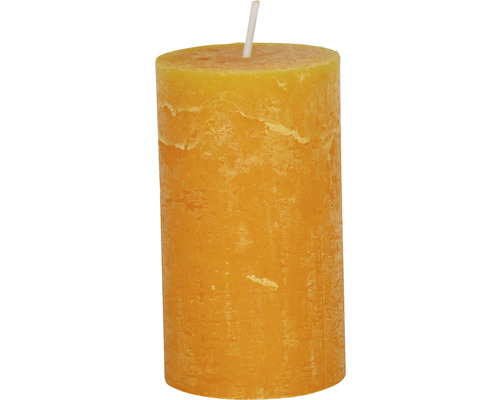 Bougie pilier Rustic Ø 6,8 x 12 cm mandarine