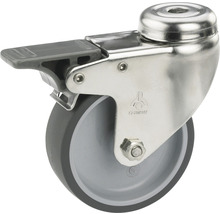 Roue pivotante avec frein pour meubles et appareils