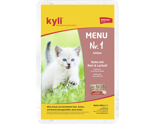 Nourriture pour chats Kyli Kyli menu n°1chatons" 100 g