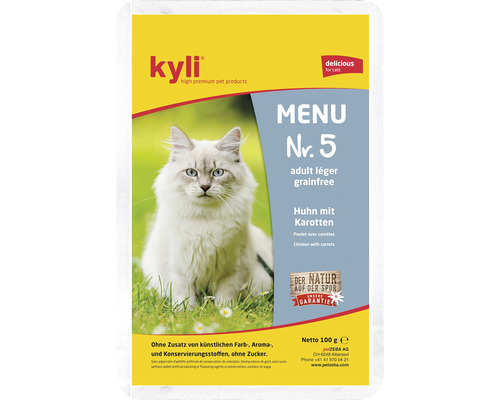 Nourriture pour chats Kyli Kyli menu n°5léger" 100 g