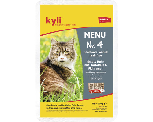 Nourriture pour chats Kyli Kyli menu n°4adulte" 100 g