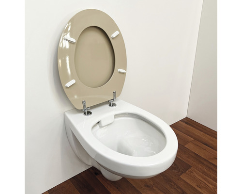 WC à fond de cuvette suspendu avec bride ouverte et siège de WC