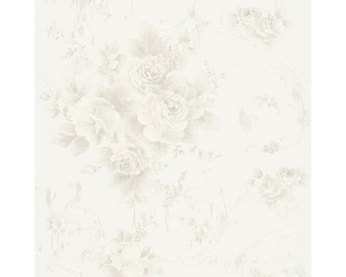 Papier peint intissé 30647-2 Romantica bouquet de fleurs argent Papier peint à motif de roses