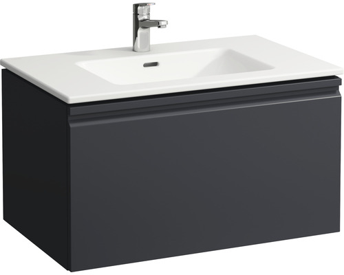 Lavabo avec meuble bas LAUFEN PRO S-80 lxhxp 80x46x50 cm couleur de façade graphite H8609634801041 Lavabo avec meuble bas LAUFEN PRO S-80 lxhxp 80x46x50 cm couleur de façade graphite H8609634801041
