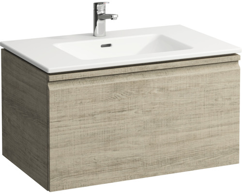 Lavabo avec meuble bas LAUFEN PRO S-80 lxhxp 80x46x50 cm couleur de façade chêne clair H8609634791041 Lavabo avec meuble bas LAUFEN PRO S-80 lxhxp 80x46x50 cm couleur de façade chêne clair H8609634791041
