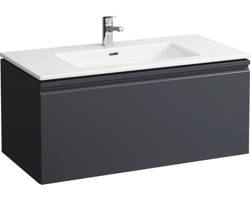 Lavabo avec meuble bas LAUFEN PRO S-100 lxhxp 100x46x50 cm couleur de façade graphite H8609654801041 Lavabo avec meuble bas LAUFEN PRO S-100 lxhxp 100x46x50 cm couleur de façade graphite H8609654801041