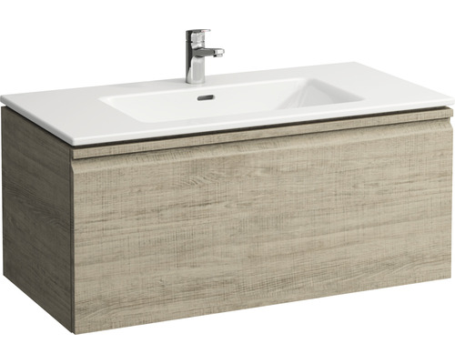Lavabo avec meuble bas LAUFEN PRO S-100 lxhxp 100x46x50 cm couleur de façade chêne clair H8609654791041 Lavabo avec meuble bas LAUFEN PRO S-100 lxhxp 100x46x50 cm couleur de façade chêne clair H8609654791041