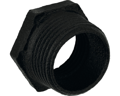 Manchon fileté noir en fonte