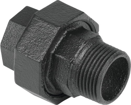 Raccord de tuyau noir fileté