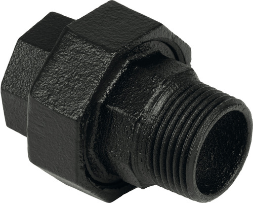 Raccord union en fonte malléable noire avec filetage