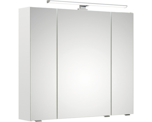 Armoire de toilette Pelipal Quickset 341 80 cm blanc 3 porte LED