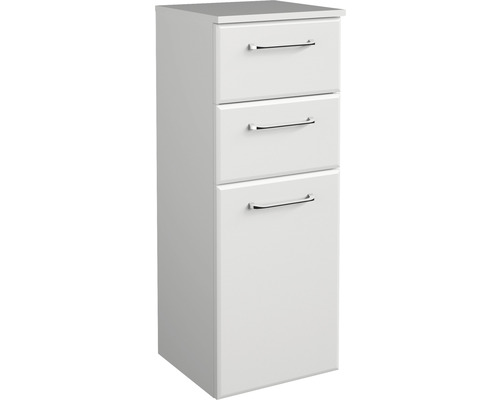 Unterschrank pelipal Quickset 341 35x90.5x35 cm weiss hochglanz 341.013550 Hochschrank mit drei Schubladen für das Badezimmer
