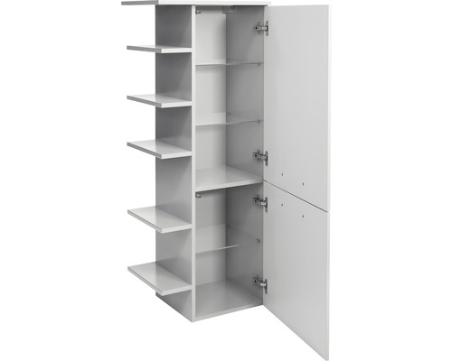 Offener Hochschrank mit Einlegeböden und Regalen