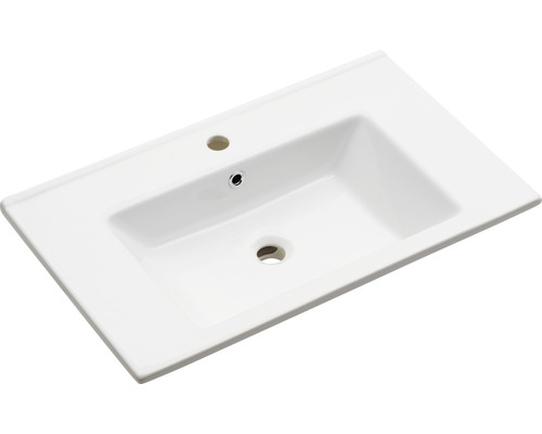 Lavabo pour meuble pelipal Offenbach et Capri 75 cm céramique blanc sans meuble sous-vasque-0