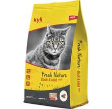 Kyli Fresh Nature aliments secs au canard et gibier pour chats adultes en sac de 10 kilogrammes