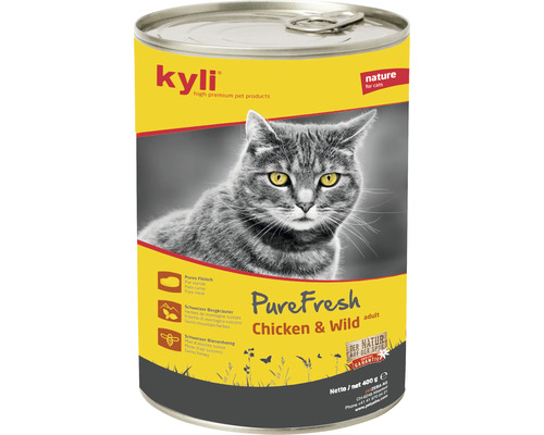 Katzenfutter kyli Pure Fresh Huhn und Wild 400 g Kyli PureFresh Katzenfutter Huhn und Wild in Dose