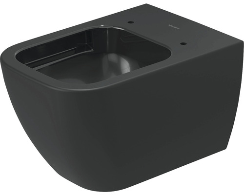 WC suspendu DURAVIT Happy D.2 Plus cuvette à fond creux bride de rinçage ouverte anthracite mat sans abattant WC 2222098900