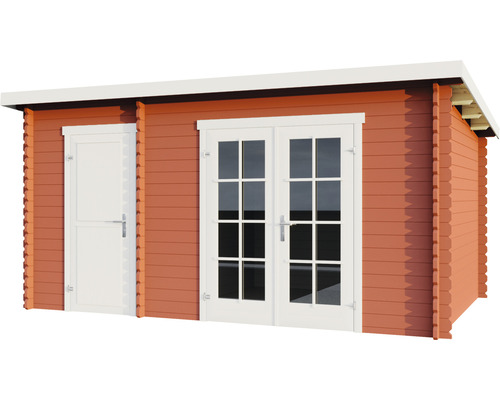 Abri de jardin avec double porte et porte simple