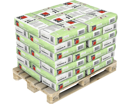Palette de sacs Bau mit Kalkglätte W, 20 kilogrammes