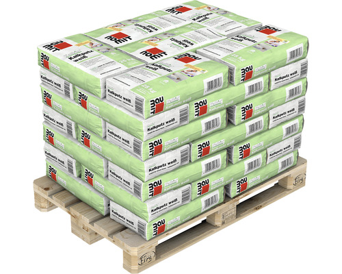 Palette de sacs d''enduit à la chaux