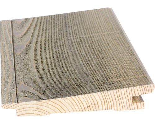 Échantillon de profilé pour façade épicéa lasuré lasure pré-grisaillement 2050 x 146 x 26 mm