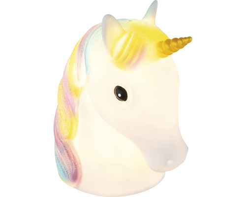 Veilleuse licorne avec des accents colorés pour les enfants