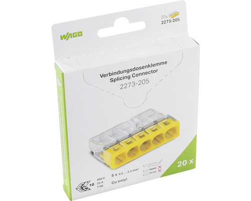 Wago Verbindungsdosenklemme 2273-205, eine Packung mit 20 Stück