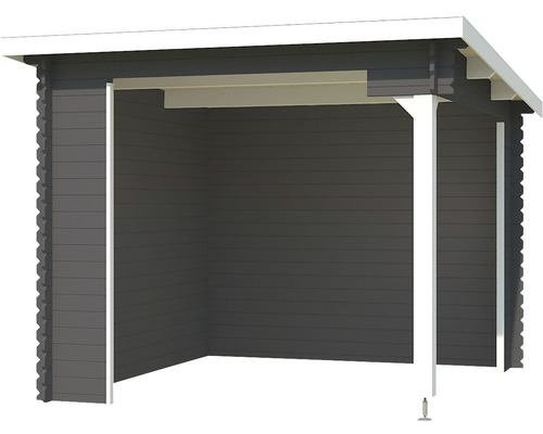 Abri en bois avec toit pour l''extérieur