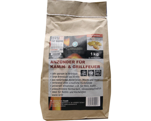 Allume-feu pour barbecue et cheminée Lienbacher 1 kg env. 80 pièces