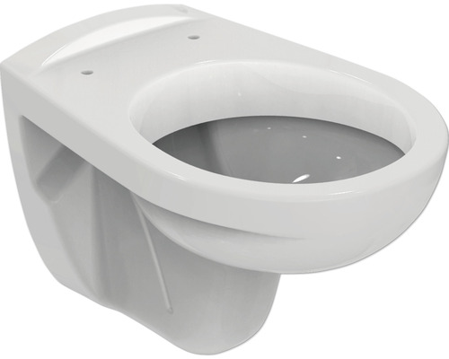 WC mural Ideal Standard Eurovit cuvette à fond creux avec bride de rinçage blanc brillant sans abattant WC V390601