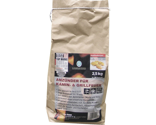 Allume-feu pour cheminée et barbecue dans un sac en papier