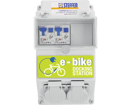 Station de chargement Steffen pour vélos électriques et scooters électrique 2 x T13 230 V 1380 W