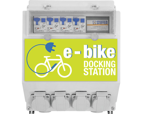 Station de chargement Steffen pour vélos électriques et scooters électriques 4 x T13 230 V 1380 W
