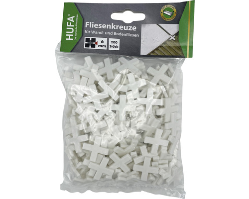 Paquet de croisillons pour carrelage, 6 millimètres, 200 pièces