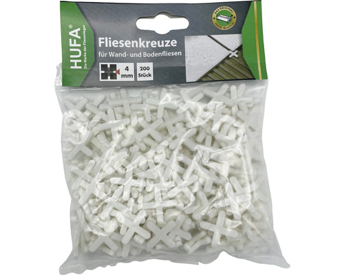 HUFA Croisillons pour carrelage 4 mm, 200 pièces dans un sachet
