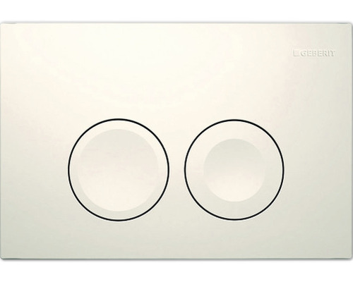 Plaque de commande GEBERIT Delta 25 plaque blanc brillant / bouton blanc brillant 115.125.11.5