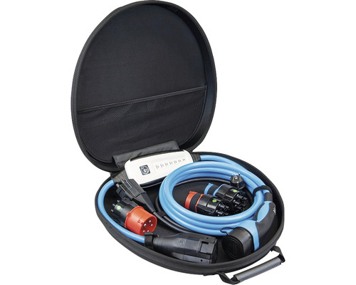Elektroauto Ladekabel Set in schwarzer Tasche