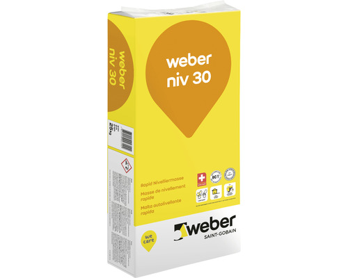 Masse de nivellement weber niv 30 gris 25 kg