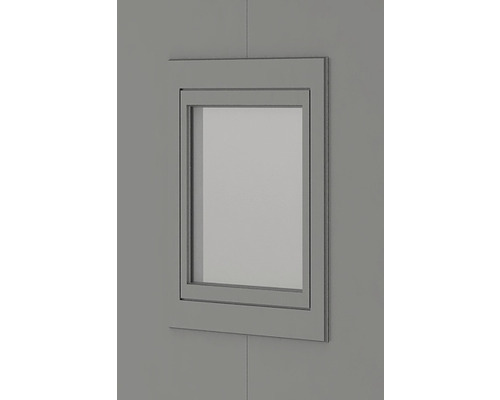 Fenêtre battante biohort CasaNova gauche 83 x 65 cm gris quartz métallique Fenêtre avec cadre