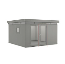 Glaseinsatz Tür biohort CasaNova quarzgrau-metallic