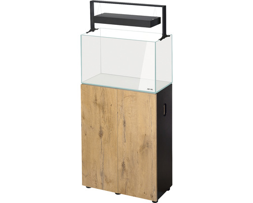 Aquarium avec meuble bas et éclairage