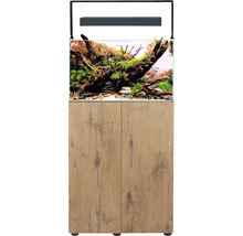 Aquarium avec meuble bas et éclairage