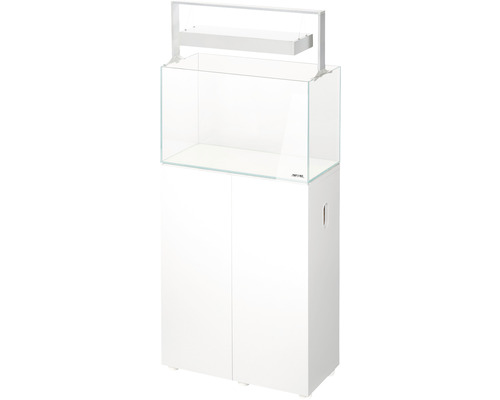 Combinaison aquarium avec meuble bas et éclairage