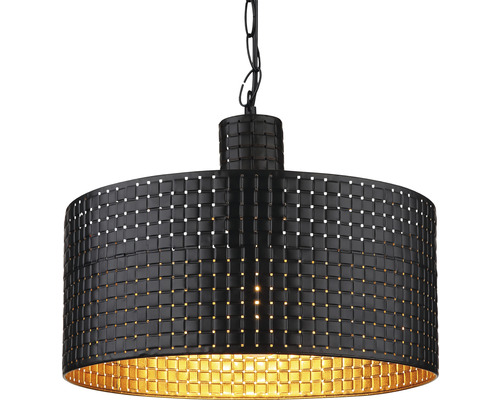 Suspension avec abat-jour tressé et suspension à chaîne